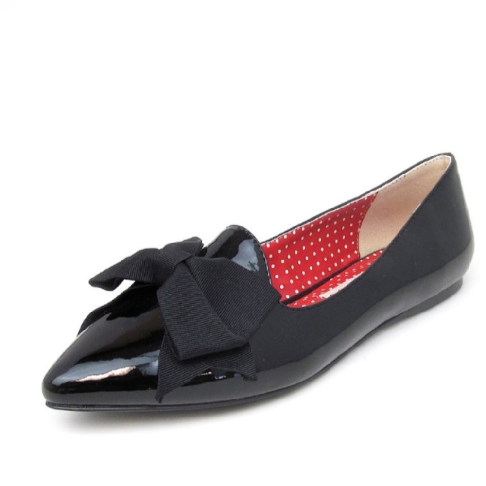 BAIT FOOTWEAR Front Bow Adorned Point Toe Flat